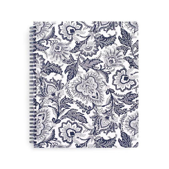 Vera Bradley&#xAE; Java Navy &#x26; White Spiral Notebook with Pocket